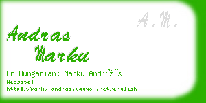 andras marku business card